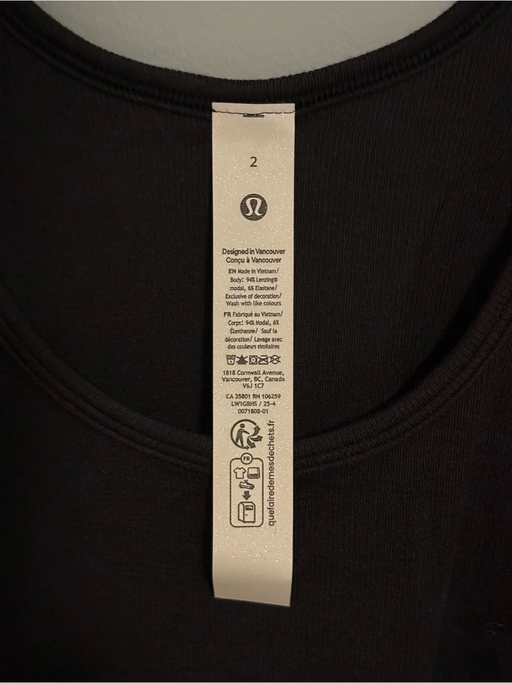 NWT‼️ Lululemon Hold Tight Thin-Strap Black Racerback Tank (Size 2)